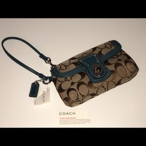 Coach signature wristlet